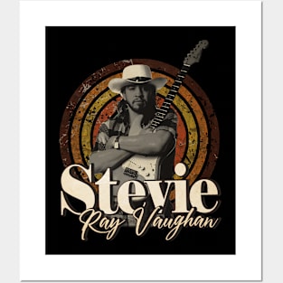 Stevie Ray Vaughan #2 vintage design on top Posters and Art